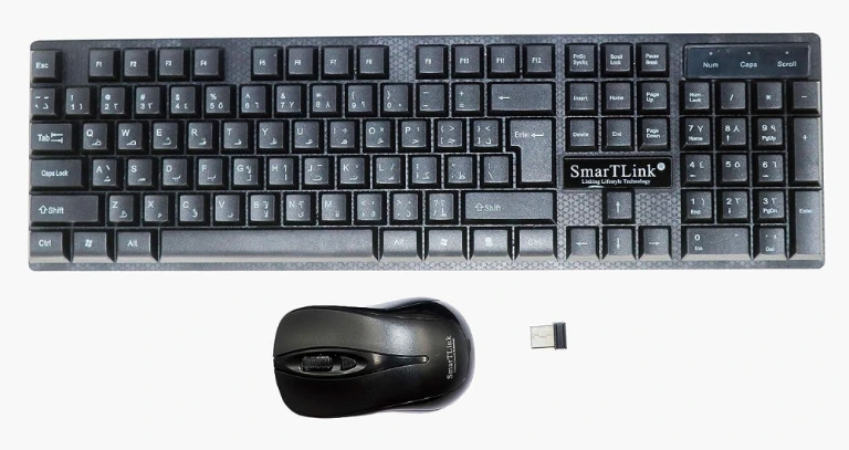 كيبورد وماوس سمارت لينك لاسلكي SL7111KBW
